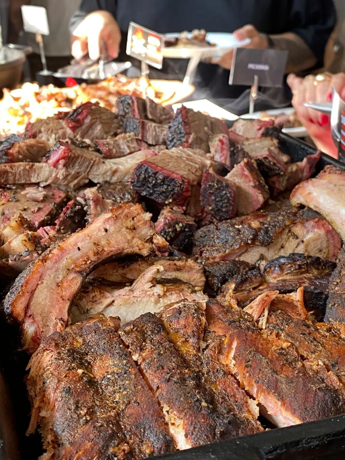 Buffet servido em evento